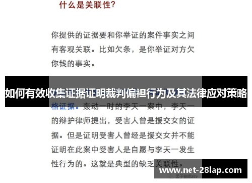 如何有效收集证据证明裁判偏袒行为及其法律应对策略