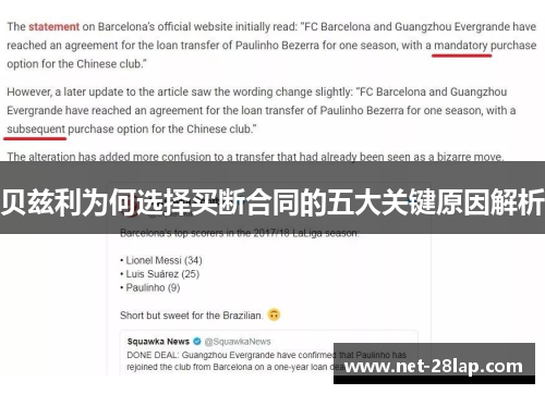 贝兹利为何选择买断合同的五大关键原因解析